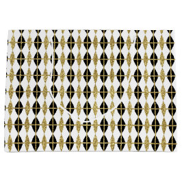 Sacola Para Presentes Grande Ouros e Dourada Grade