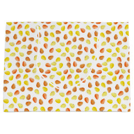 SACOLA PARA PRESENTES GRANDE OVOS ORANGE E AMARELO-ÁGUA LESTE