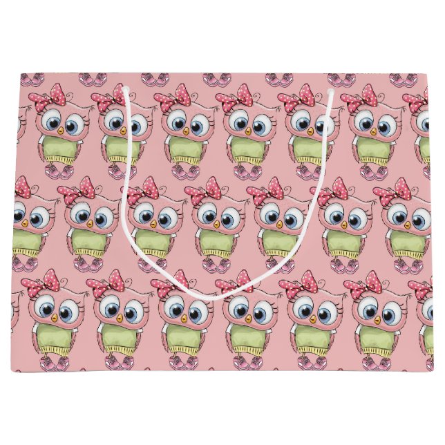 Sacola Para Presentes Grande Owl Large Gift Bag (Frente)