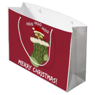 Sacola Para Presentes Grande OwlHooHooChristmas