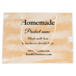 Sacola Para Presentes Grande Padaria caseira feita com amor adicionar texto sit