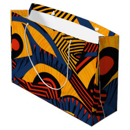 Sacola Para Presentes Grande Padrão africano vibrante
