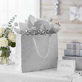 Sacola Para Presentes Grande Padrão branco elegante