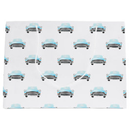 Sacola Para Presentes Grande Padrão Clássico de Aquarela de Vintage Cars