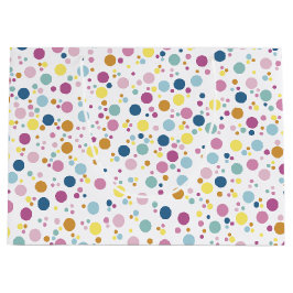 Sacola Para Presentes Grande Padrão Colorido do Bolinhas