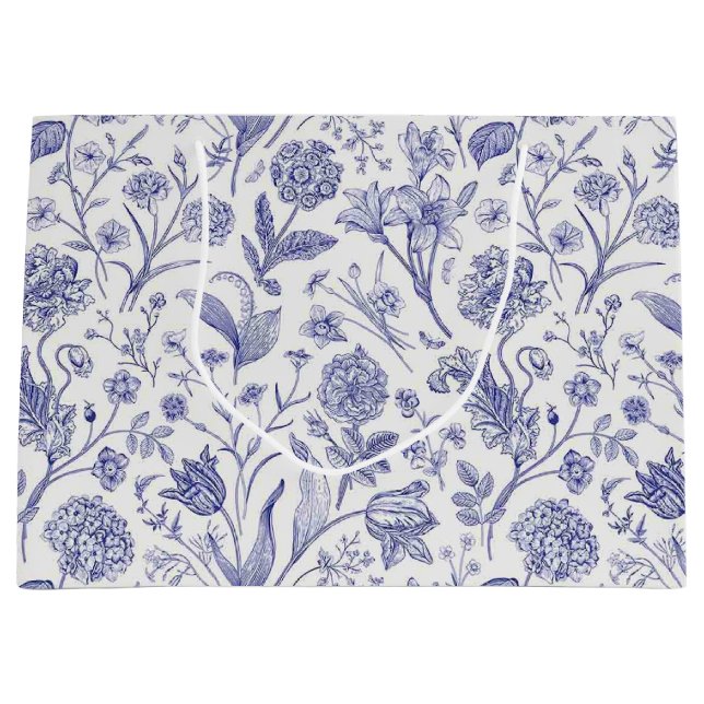 Sacola Para Presentes Grande Padrão da ventoinha (Frente)