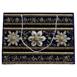 Sacola Para Presentes Grande Padrão de Abstrato de Natal