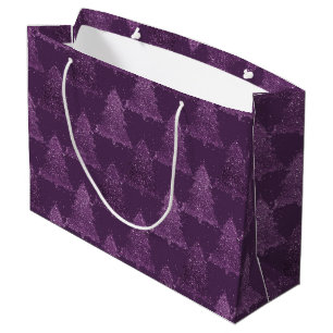 Sacola Para Presentes Grande Padrão de Árvore Moody Pró Profundo de Natal Rox