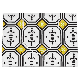 Sacola Para Presentes Grande Padrão de azulejos cerâmicos