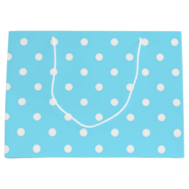 Sacola Para Presentes Grande padrão de bolinhas (Frente)