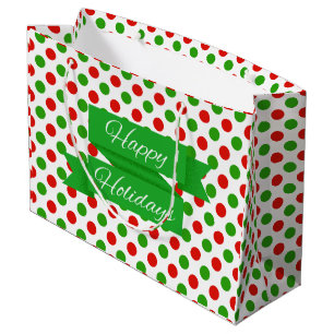 Sacola Para Presentes Grande Padrão de Bolinhas de Natal Grande Saco de Present