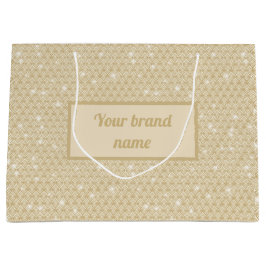 Sacola Para Presentes Grande Padrão de champanhe de luxo