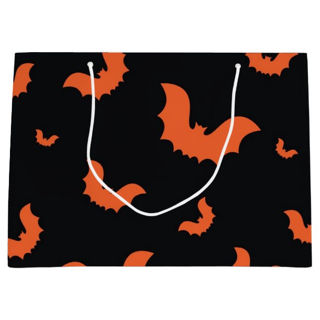 Sacola Para Presentes Grande Padrão de Dia das Bruxas (Frente)