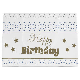 Sacola Para Presentes Grande Padrão de estrela acentuado