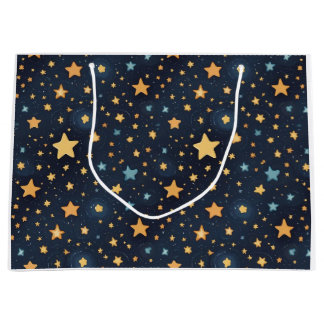 Sacola Para Presentes Grande Padrão de estrelas