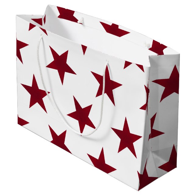Sacola Para Presentes Grande Padrão de estrelas de ouro 7 (Verso inclinado)