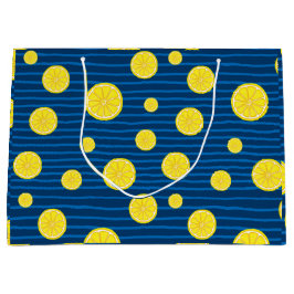 Sacola Para Presentes Grande Padrão de fatias de limão