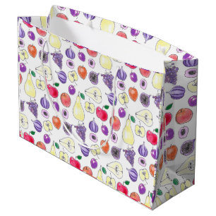 Sacola Para Presentes Grande padrão de fruta