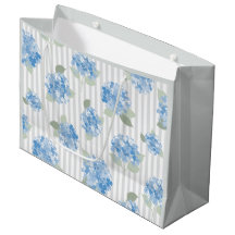 Padrão de Hortênsia Azul Elegante Faixa Cinza 