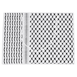 Sacola Para Presentes Grande Padrão de Kufiya Árabe Palestiniano Personalizado