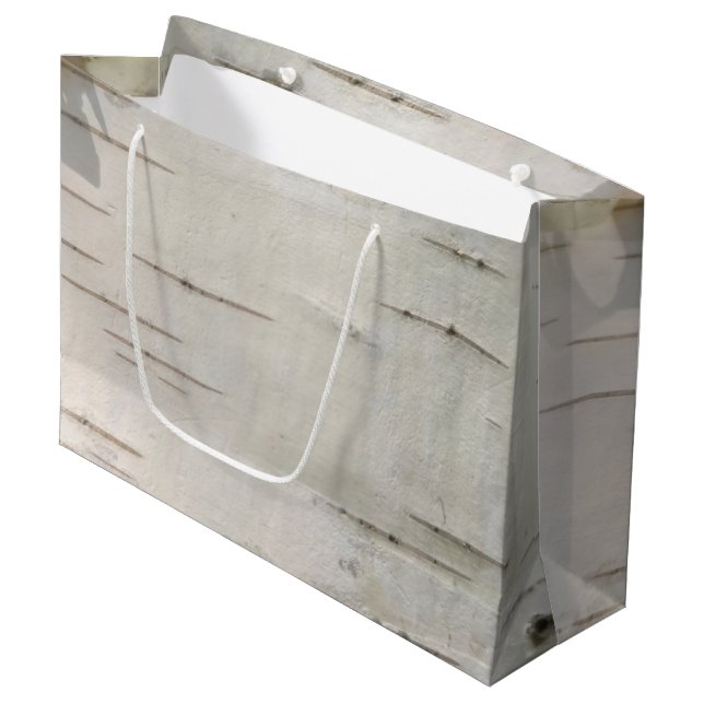 Sacola Para Presentes Grande Padrão de latido de aves (Frente inclinada)