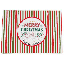 Padrão de Listra de Natal Retro Personalizado de N