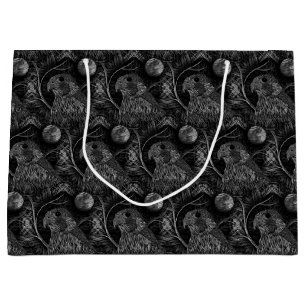 Sacola Para Presentes Grande Padrão de lua cheia do Falcão
