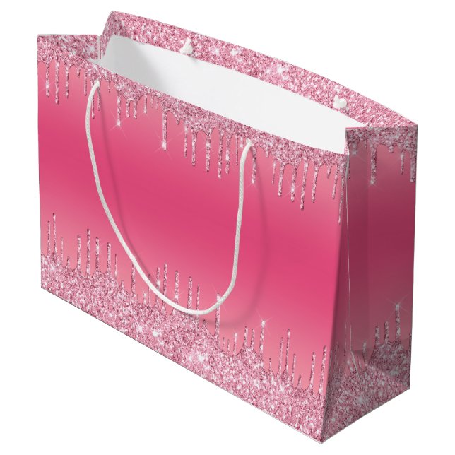 Sacola Para Presentes Grande Padrão de melancia (Verso inclinado)