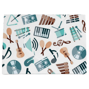 Sacola Para Presentes Grande Padrão de música