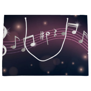 Sacola Para Presentes Grande Padrão de música