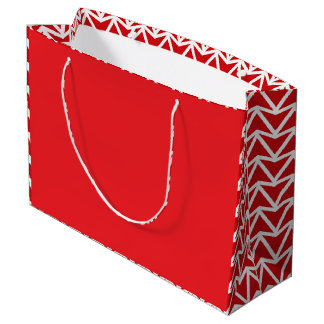 Sacola Para Presentes Grande Padrão de Natal Sem Olhos, Vermelho, Branco, Sacos
