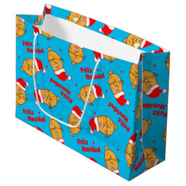 Sacola Para Presentes Grande Padrão de Natal Tamales