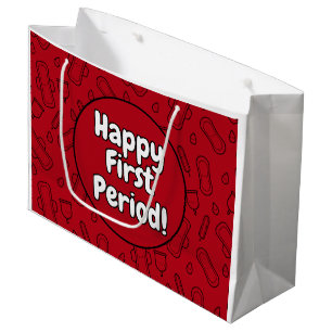 Sacola Para Presentes Grande Padrão de Pad Red Tampon do Partido do Primeiro Pe