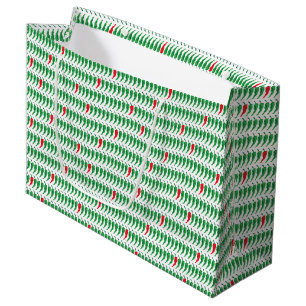 Sacola Para Presentes Grande Padrão de Pepper Vermelho e Verde do Chile