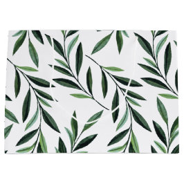 Sacola Para Presentes Grande Padrão de Ramificações de Aquarela