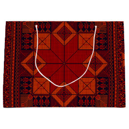 Sacola Para Presentes Grande Padrão de tatreez dos bordados tradicionais da Pal