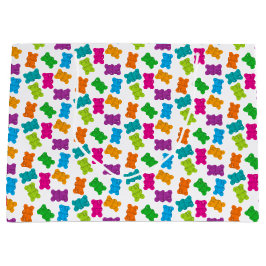 Sacola Para Presentes Grande Padrão de Ursinhos Gummy