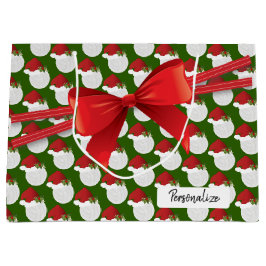 Sacola Para Presentes Grande Padrão de Voleibol de Natal - Grande