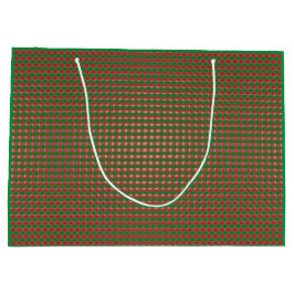 Sacola Para Presentes Grande Padrão de Xadrez de Natal