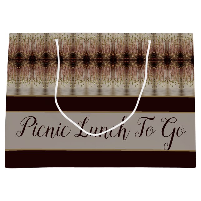 Sacola Para Presentes Grande Padrão Decorativo Elegante (Frente)