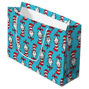 Sacola Para Presentes Grande Padrão do Gato no Chapéu