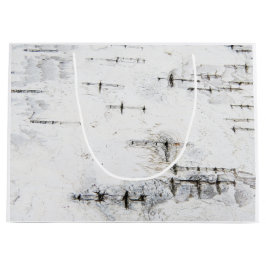 Sacola Para Presentes Grande Padrão do latido de Birch - Bag do Presente