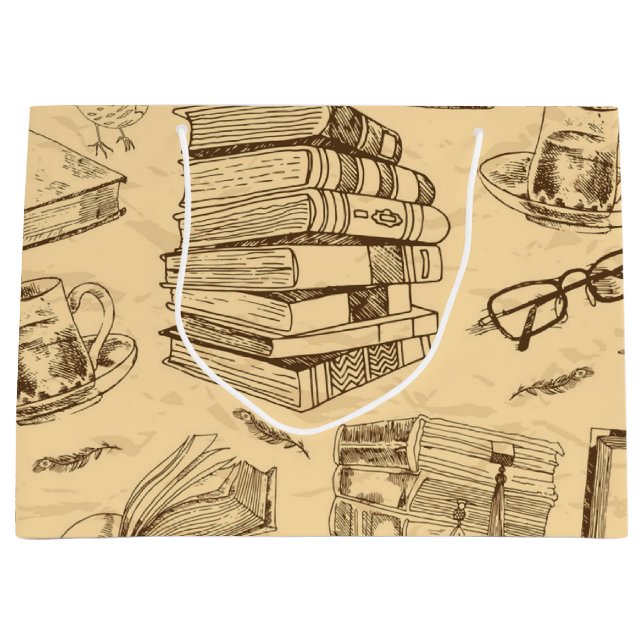 Sacola Para Presentes Grande Padrão do livro (Frente)