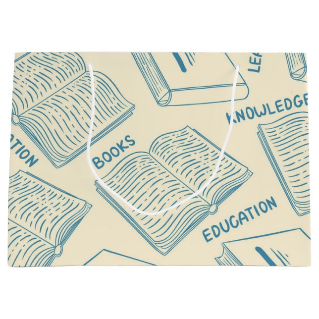 Sacola Para Presentes Grande Padrão do livro (Frente)
