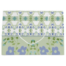 Padrão Floral Azul Esmaecido