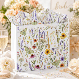 Sacola Para Presentes Grande Padrão Floral Flor Silvestre Botânico Mariposa Lun