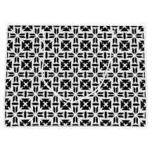 Padrão Geométrico Preto e Branco Elegante