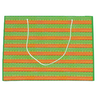 Sacola Para Presentes Grande Padrão Geométrico Tribal Retro Moderno de Meados d