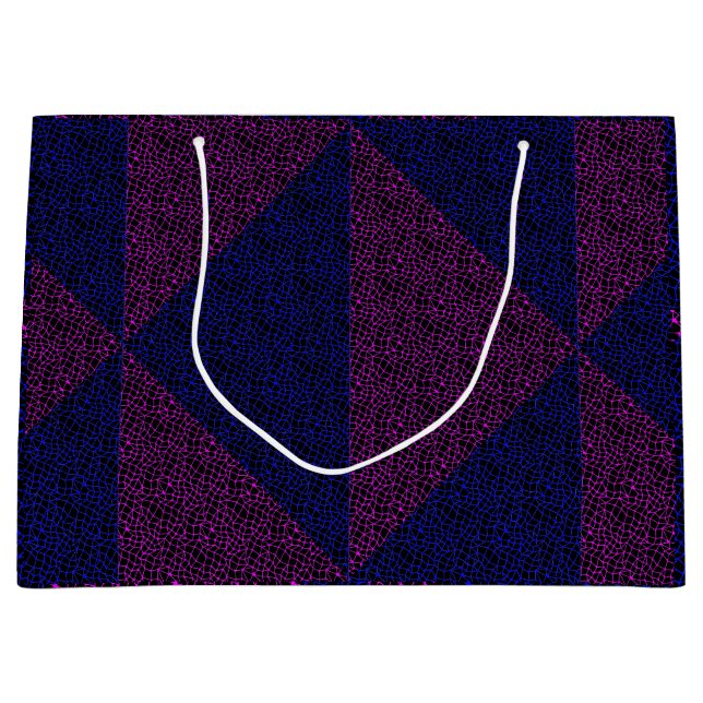 Sacola Para Presentes Grande Padrão líquido 05 Indigo Black BG (Frente)