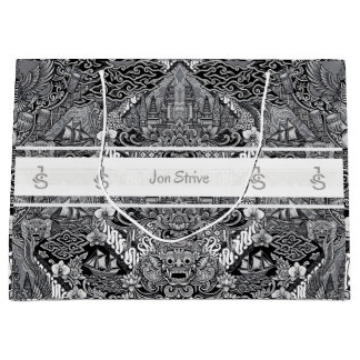 Sacola Para Presentes Grande Padrão moderno de BATIK